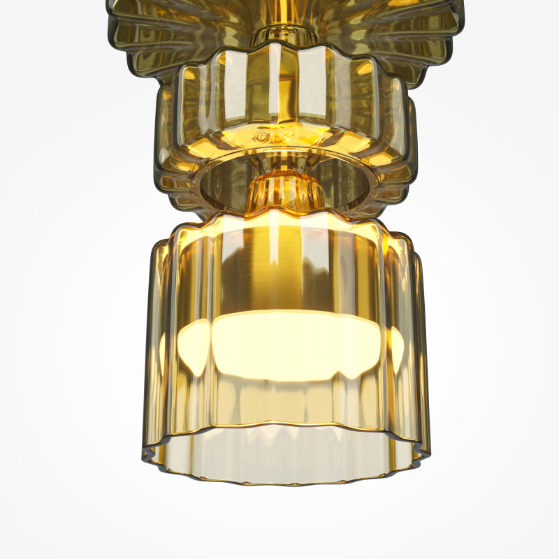 Подвесной светильник 15*15*360 см LED, 12W, 3000К, Maytoni LEVEL MOD253PL-L18BS3K3 латунный