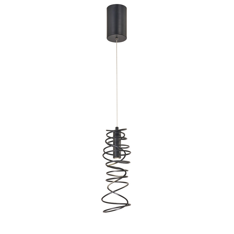 Подвесной светильник 11,5*144,5 см, 5W, Favourite Fontes 4555-1P черный, прозрачный акрил