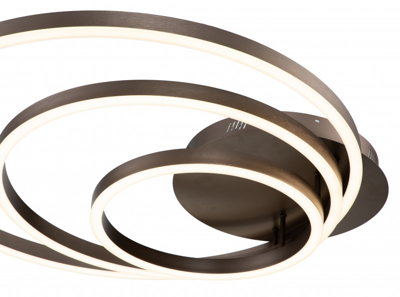 Потолочный светильник 870*800*160 мм, 3*LED 100W 3000-6000K коричневый Indigo Stella V000006L, 14003/3C Brown
