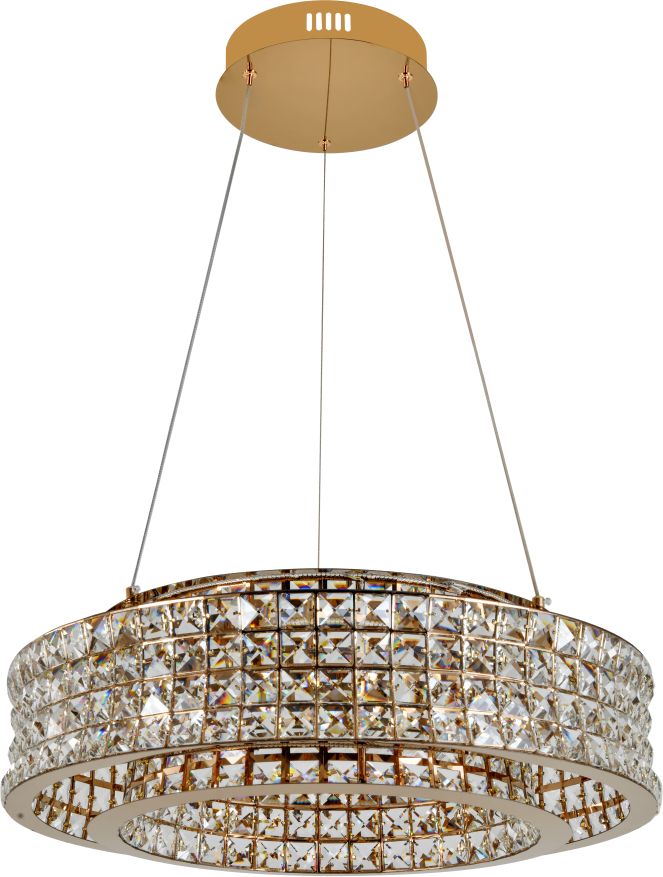 Подвесная люстра 60 см, 80W, 3000-6000K, Stilfort Karnelli 4024/03/06P, золото