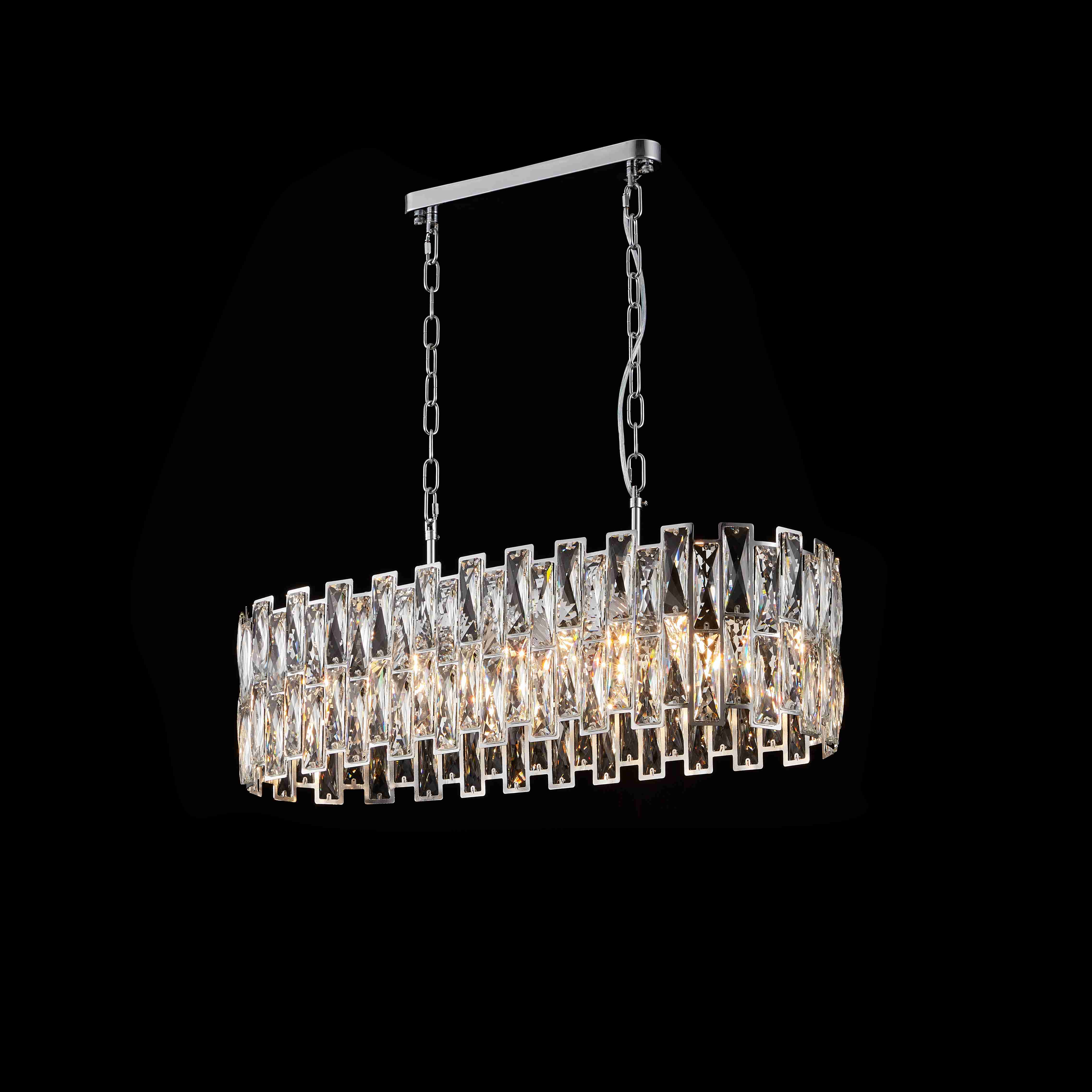 Люстра 800*300*230, 8*E14, 40W NewRgy Cristallo B65-L800*W300*H230 CHROME, Хром