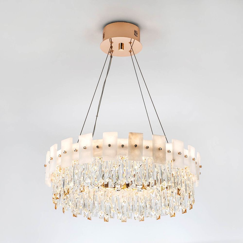 Подвесная люстра 60*50/100 см, LED 43W MODELUX premium ML.6980.600P GD золото