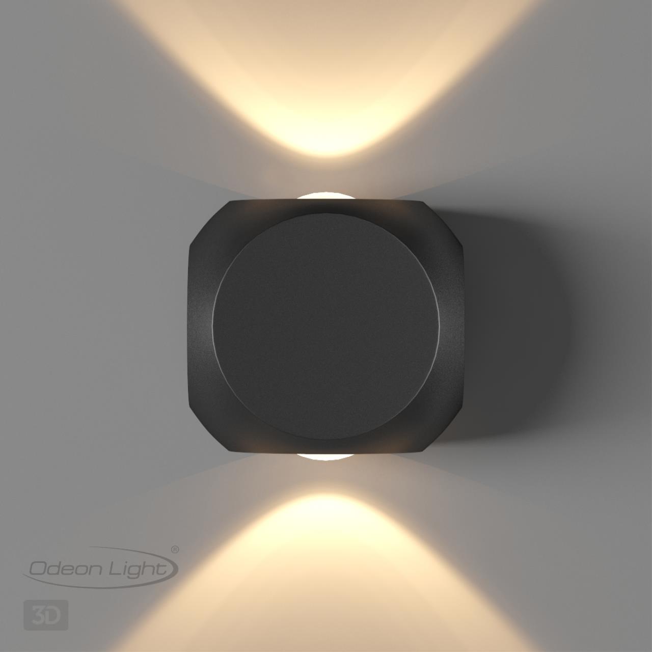 Бра 6*5*6 см, 4W, 3200K, Odeon Light Miko 4222/4WL, 4W LED, 3200K, черный