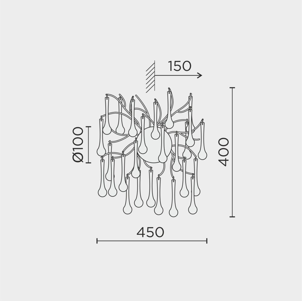 Настенный светильник MODESTYLE MS.2105.450 SL