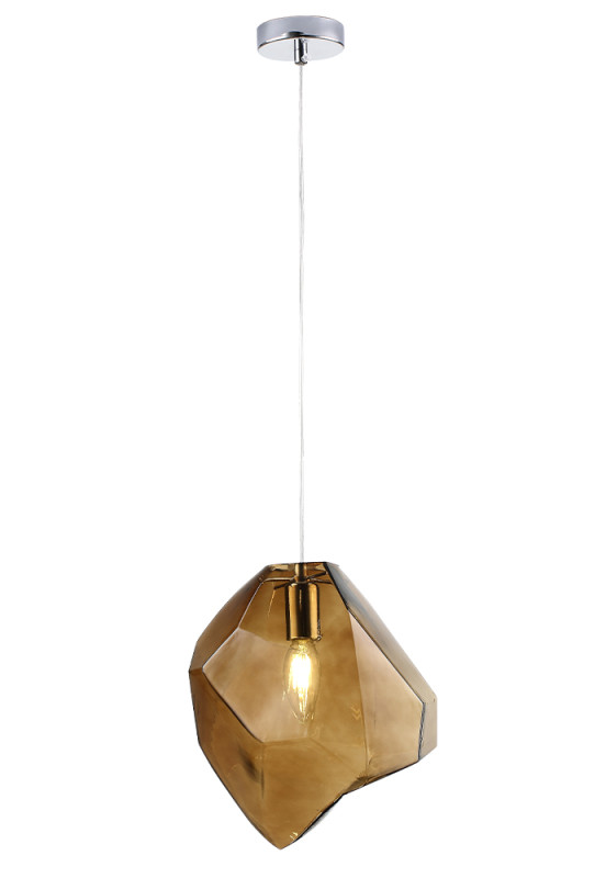 Светильник 25 см, Crystal Lux NUESTRO NUESTRO SP1 CHROME/BROWN, хром-коричневый