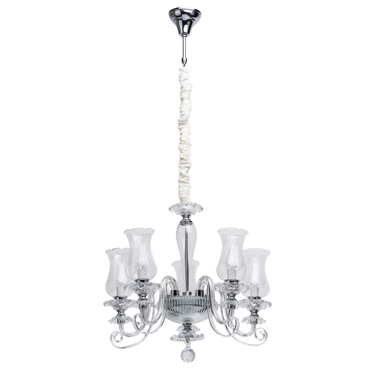 Люстра 60*190 см, 5*E14 хром MW-Light Элла 483013805