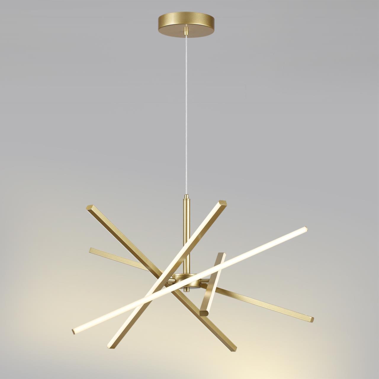 Светильник подвесной 70*150 см, 1*LED*60W, 4000K, 2800Lm, 10 м2 Lumion Parker 6564/60L золотой