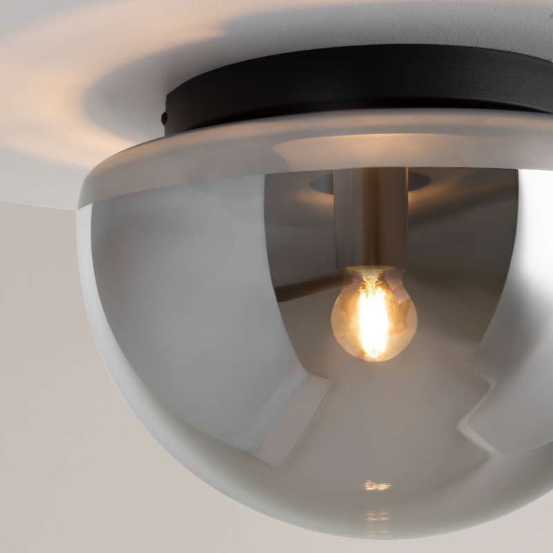 Накладной светильник 31,5*31,5*22 см, 1*E27, 60W, Maytoni Glassy MOD270CL-01B черный