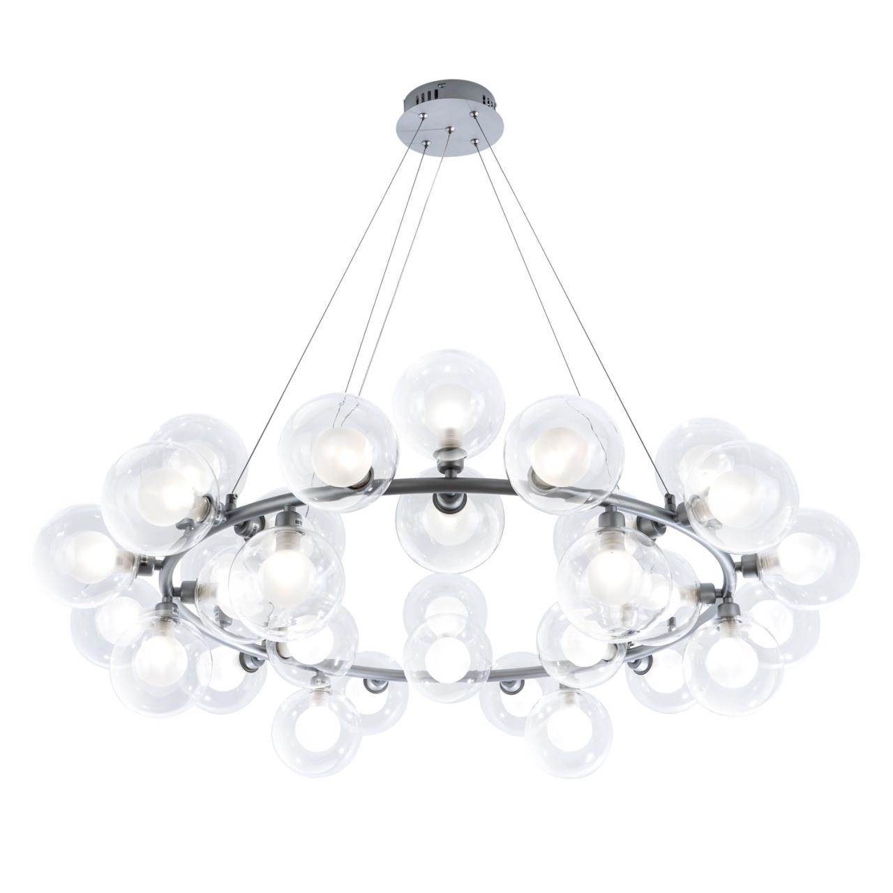 Подвесной светильник 95*80/110 см, 32*G9 MODESTYLE MS.6030.32 SL серебро