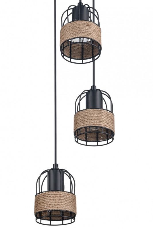 Подвесной светильник  29*168 см, 5*E27 черный Vele Luce Extra VL6472P05
