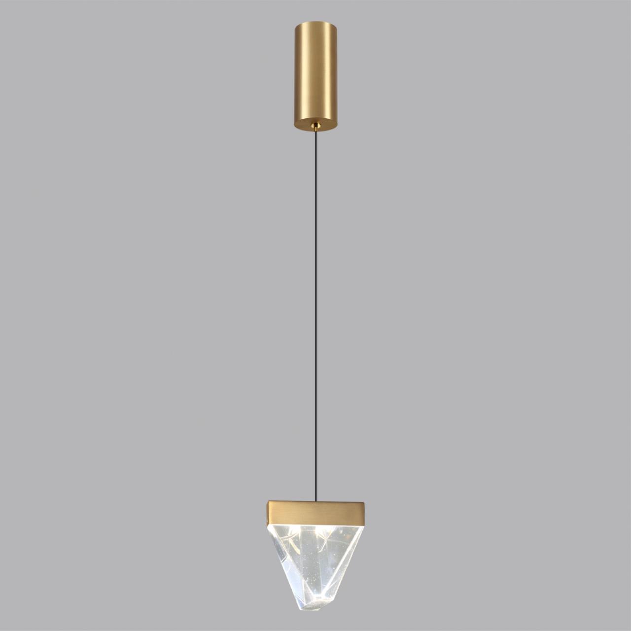 Подвесной светильник 10,3*174,9 см, 1 LED*5W, 3000 К, Odeon Light Ray, латунь 6678/5L