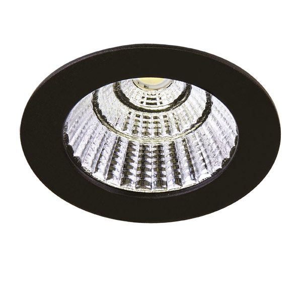 Встраиваемый светильник 7 см, 7W, 3000К, черный, Lightstar Soffi LIG212417, светодиодный