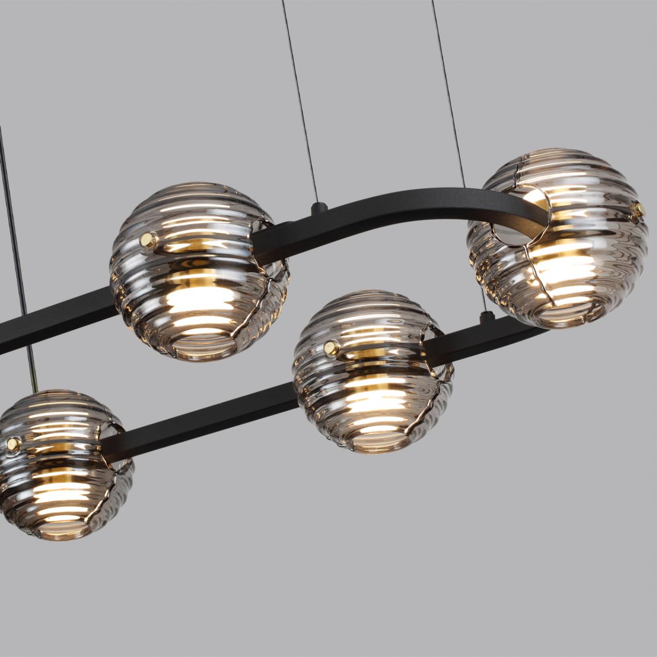 Люстра 103,5*43,5*130 см,  LED*W, 4000 К, Odeon Light Troni, черный 5041/60LA