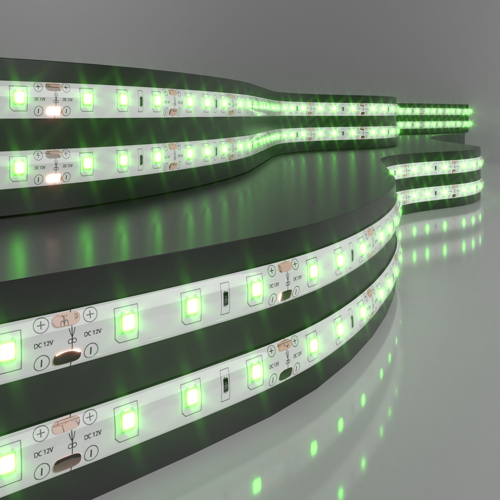 Светодиодная лента Лента светодиодная 12V 4,8W 60Led 2835 IP65 зеленый, 5м Elektrostandard
