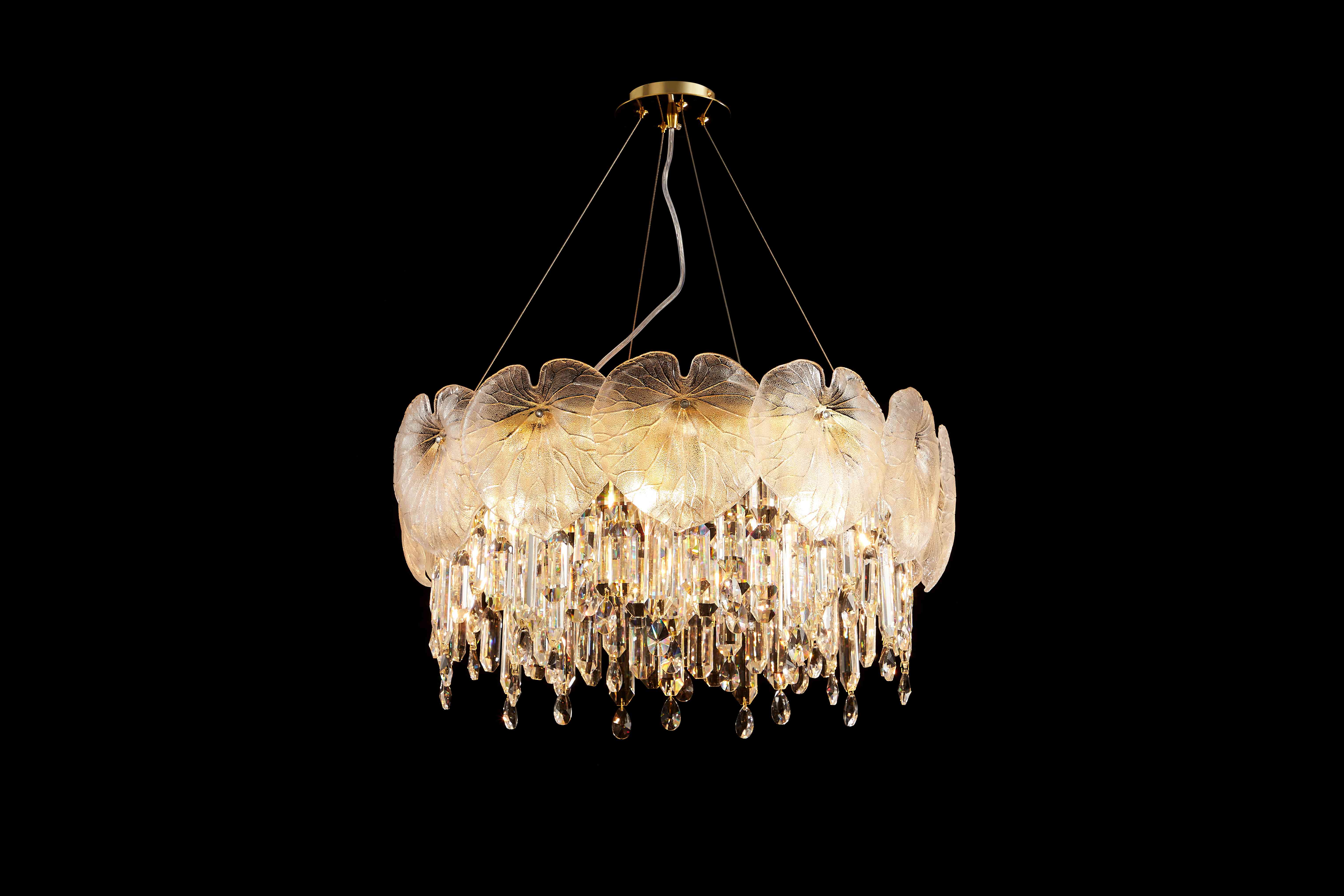 Люстра 600*290, 8*E14, 40W NewRgy Cristallo Z59-ф600*H290 H GOLD, H GOLD