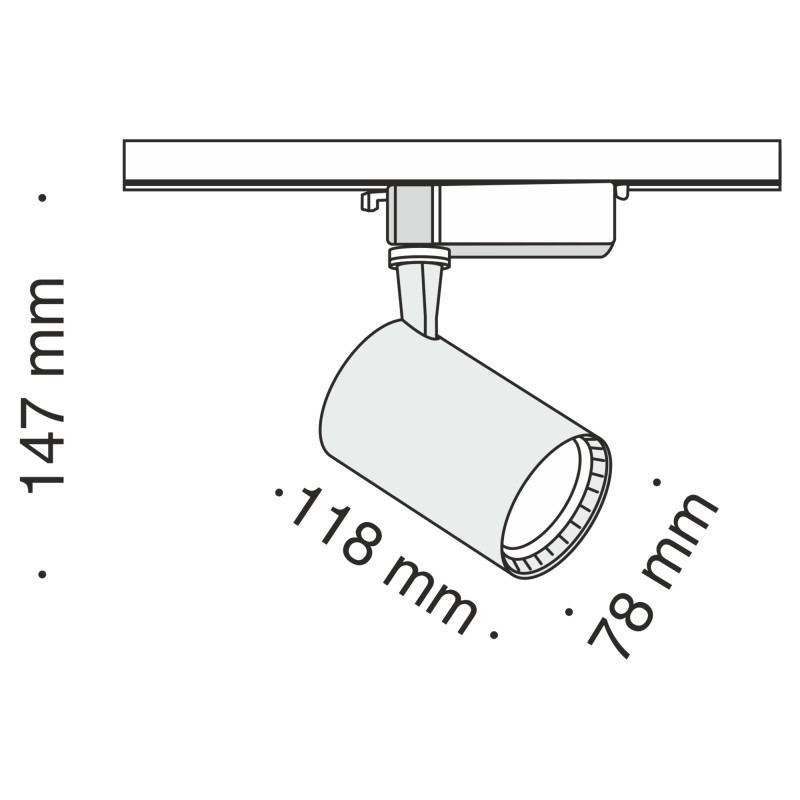Трековый светильник Maytoni LED Track TR003-1-12W4K-W, белый, LED, 12W, 4000K, 800Lm