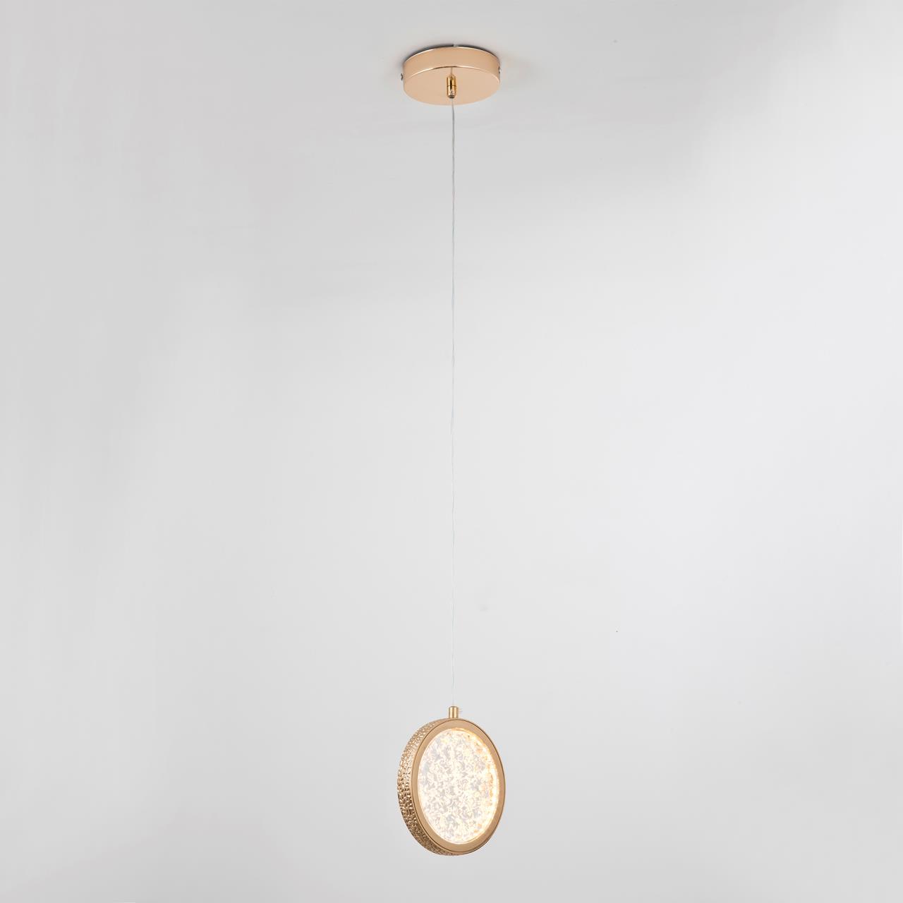 Подвесной светильник 15*2,5*100 см, LED 7W, 4000K, Золото LED4U L7108-150 GD