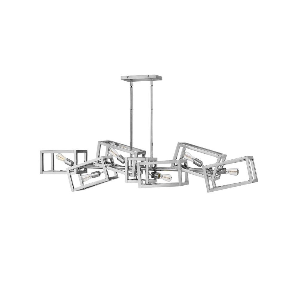 Подвесной светильник 19*156*45-120 см, E27*60W, Natural Concepts Hinkley Ensemble SOMERTON-CH-V, серебро