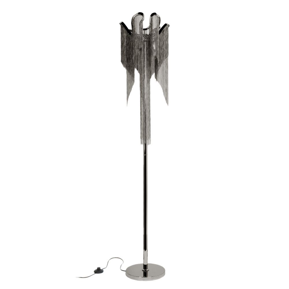 Торшер 172 см, Loft IT Stream 10208F Gunmetal, черный хром