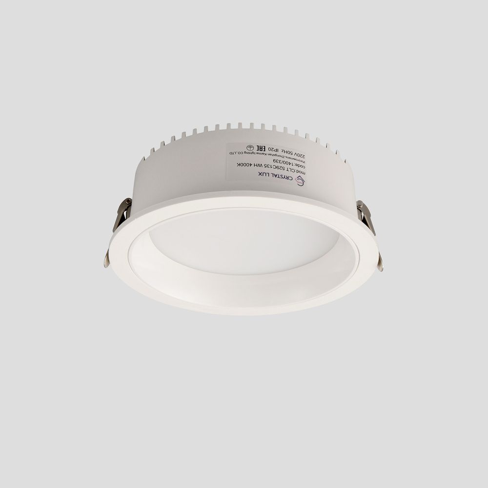 Светильник встраиваемый 13,5*4,6 см, вр 11,5 см, LED*12W, 4000K, Crystal Lux CLT 529 CLT 529C135 WH 4000K, Белый