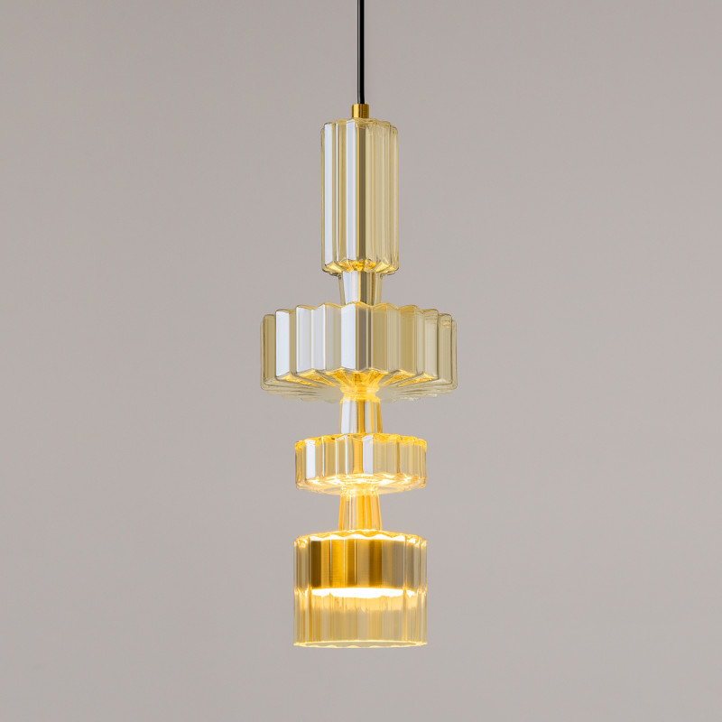 Подвесной светильник 15*15*360 см LED, 12W, 3000К, Maytoni LEVEL MOD253PL-L18BS3K3 латунный