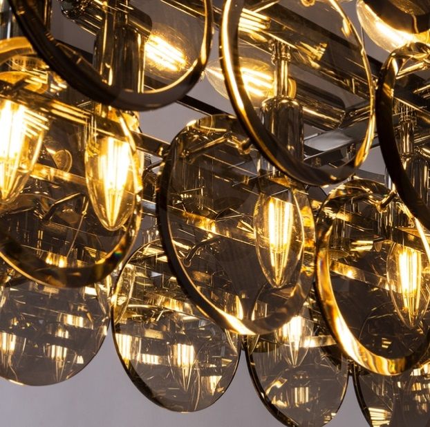 Светильник подвесной DZN-54940 ХРОМ  D880*400/H280*1000/13/E14/.W/провод прозрачный DIVINARE