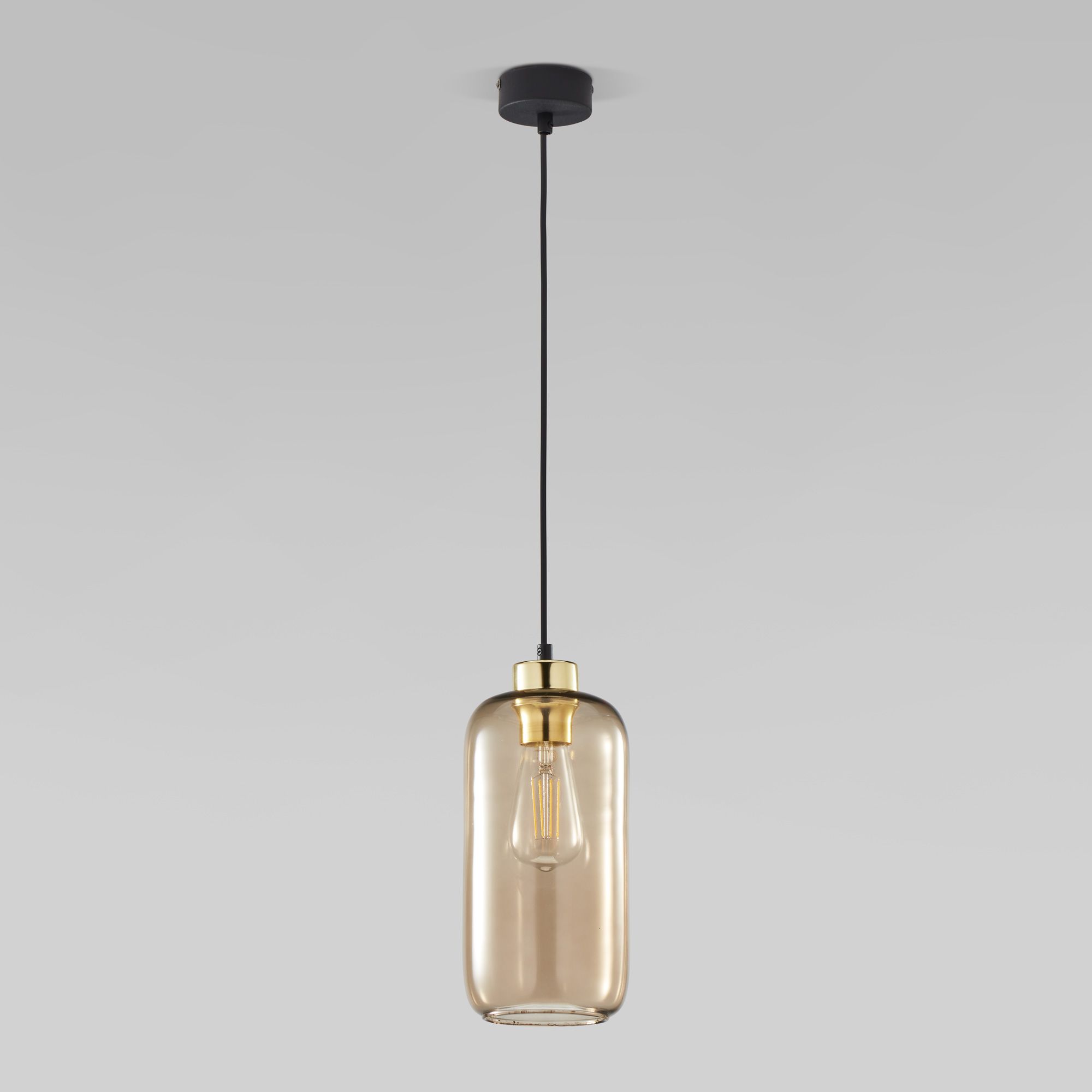 Подвесной светильник 14*14*170 см, 1*E27, W,  TK Lighting Marco 3314, черный;золотой