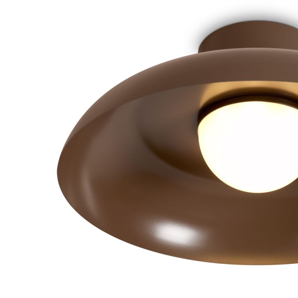Потолочный светильник 30 см, 9W, 2700-4000K, Freya Movement FR5602CL-L10BR, коричневый