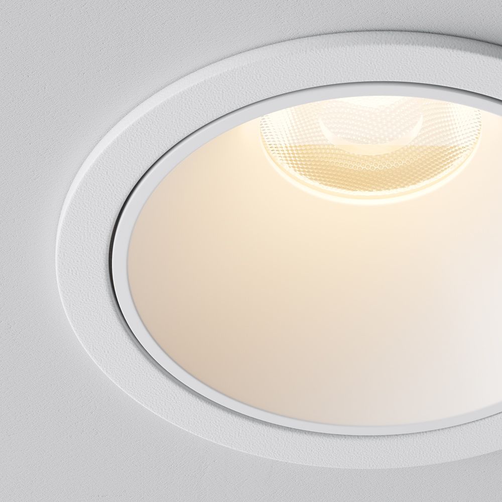 Встраиваемый светильник 5,2 см, LED*10W, 3000K, Maytoni Alfa LED 50° DL043-01-10W3K-RD-W-1, Белый