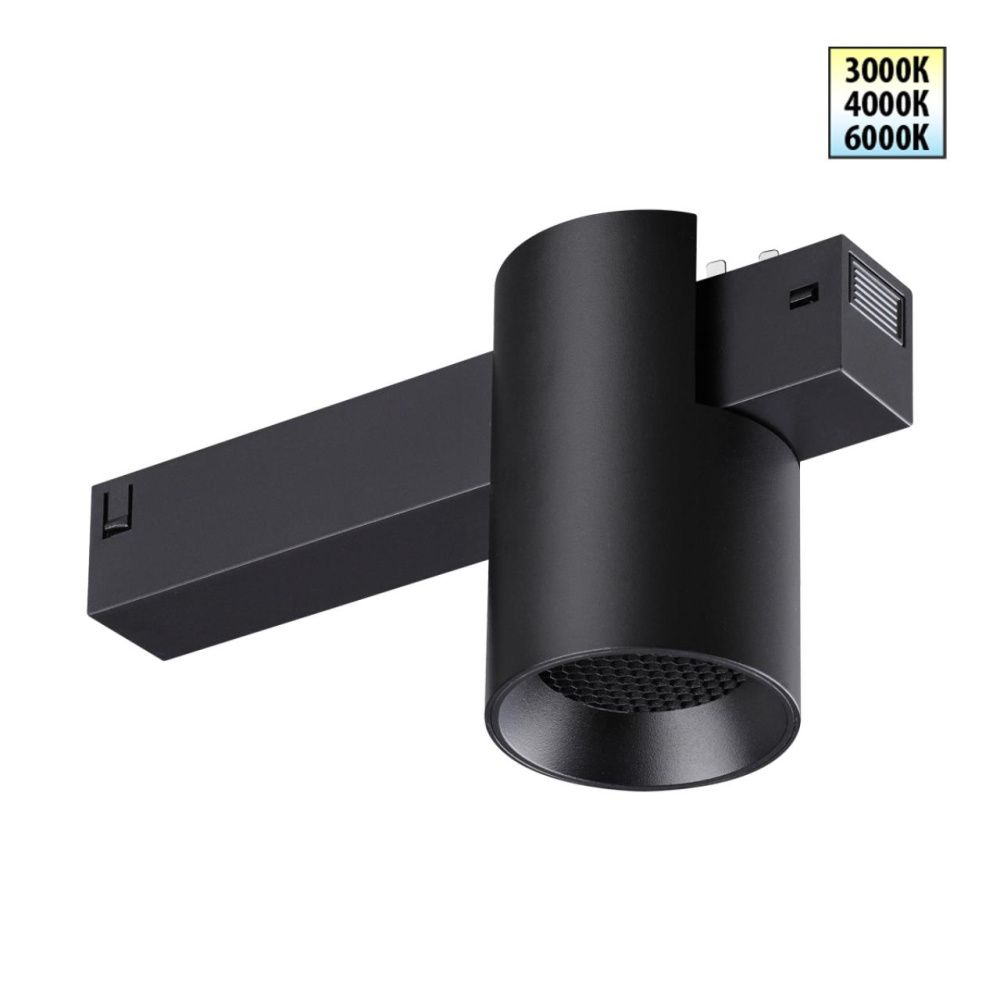 Cветильник  18*6*9,5 см, 1*LED*10W, 3000/4000/6000K, Novotech VECTOR PORT 359954, черный,