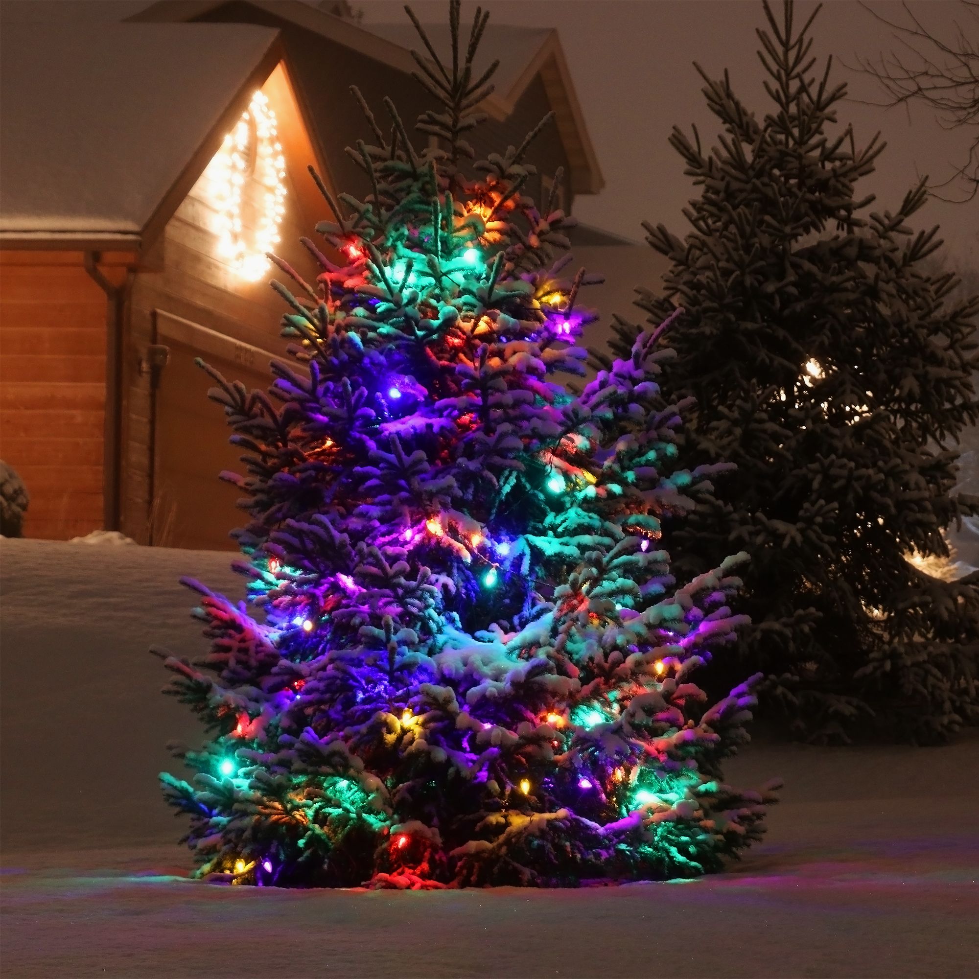 Гирлянда нить с мерцанием 10м IP65 1000 см Elektrostandard 400-101 мульти с эффектом мерцания 10м IP65