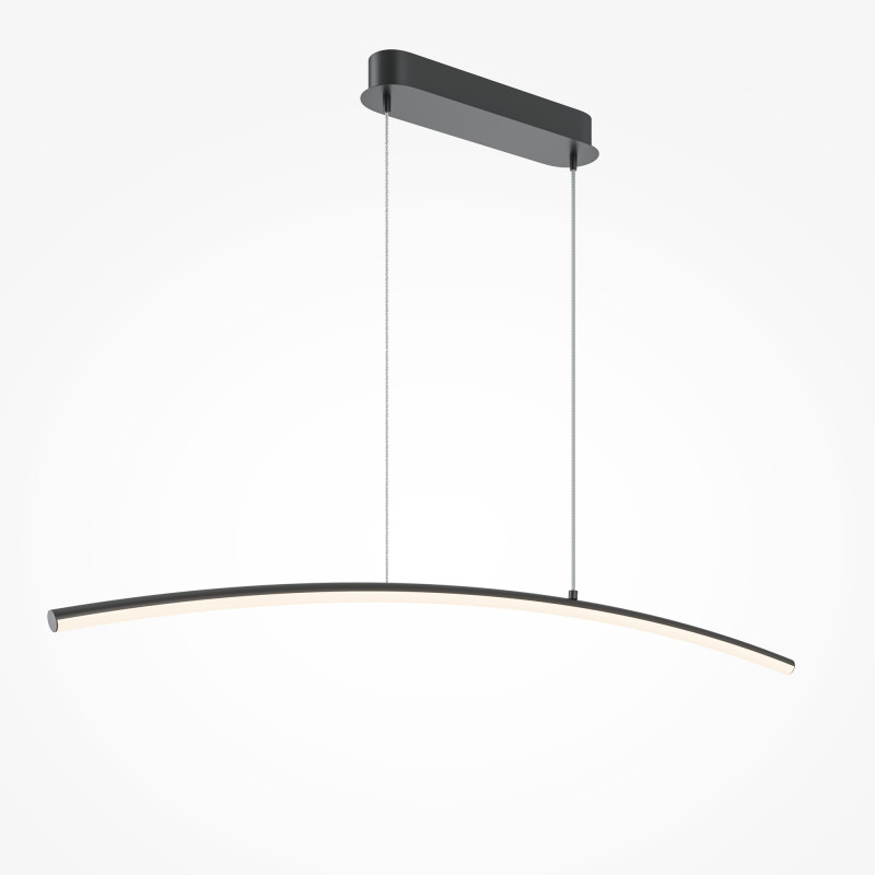 Подвесной светильник 98*7*305,7 см, LED, 15W, 3000К, Maytoni Light Reflection MOD243PL-L18BK черный