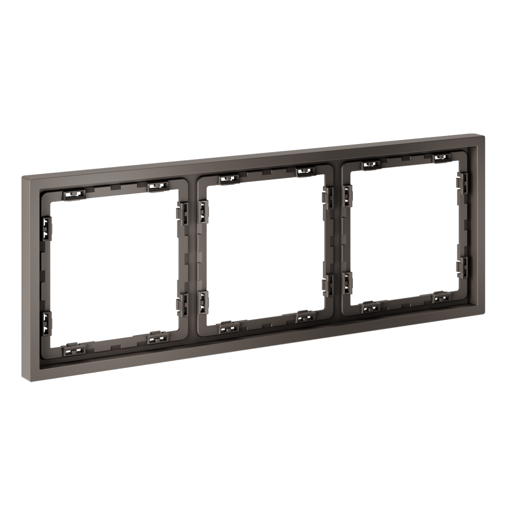 Рамка пластиковая S70 на 3 пост, капучино Voltum VLS100314