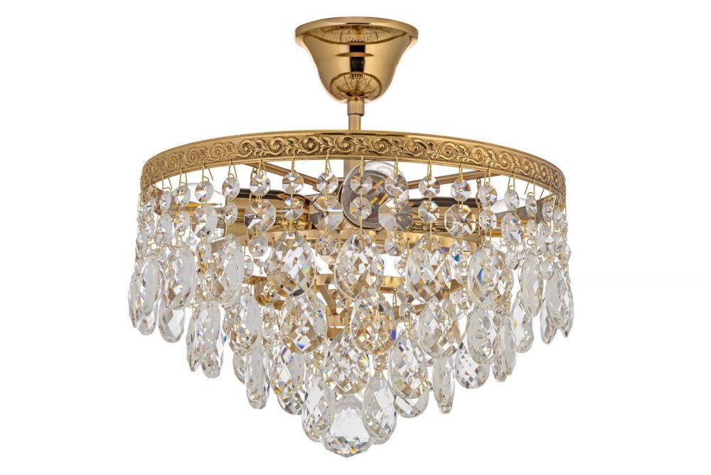 Люстра потолочная *30*23 см, 4*E27*60W, Arti Lampadari Castellana Gold Castellana E 1.3.30.608 G, золотой