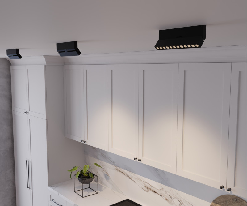 Накладной светильник 22*2,3*8,8 см, LED, 12W, 3000К, Maytoni Technical Points Rot C136CL-12W3K-B черный