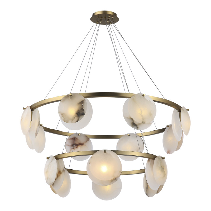 Светильник  подвесной CLAM 14*G9*5W 4000K ST LUCE SL1520.303.14 латунь