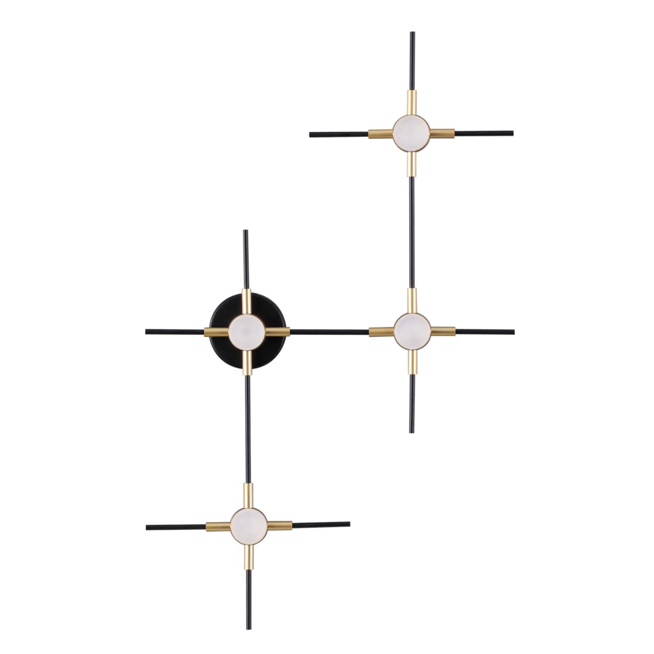 Бра 39*60 см, 14W, 4000K Odeon Light Costella 3906/14WL, черный-золото
