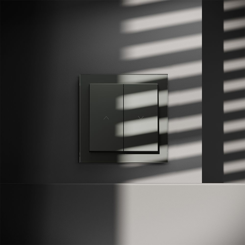 Выключатель встраиваемый для жалюзи 10А, титан Voltum S70 VLS020706, Пластик Soft touch