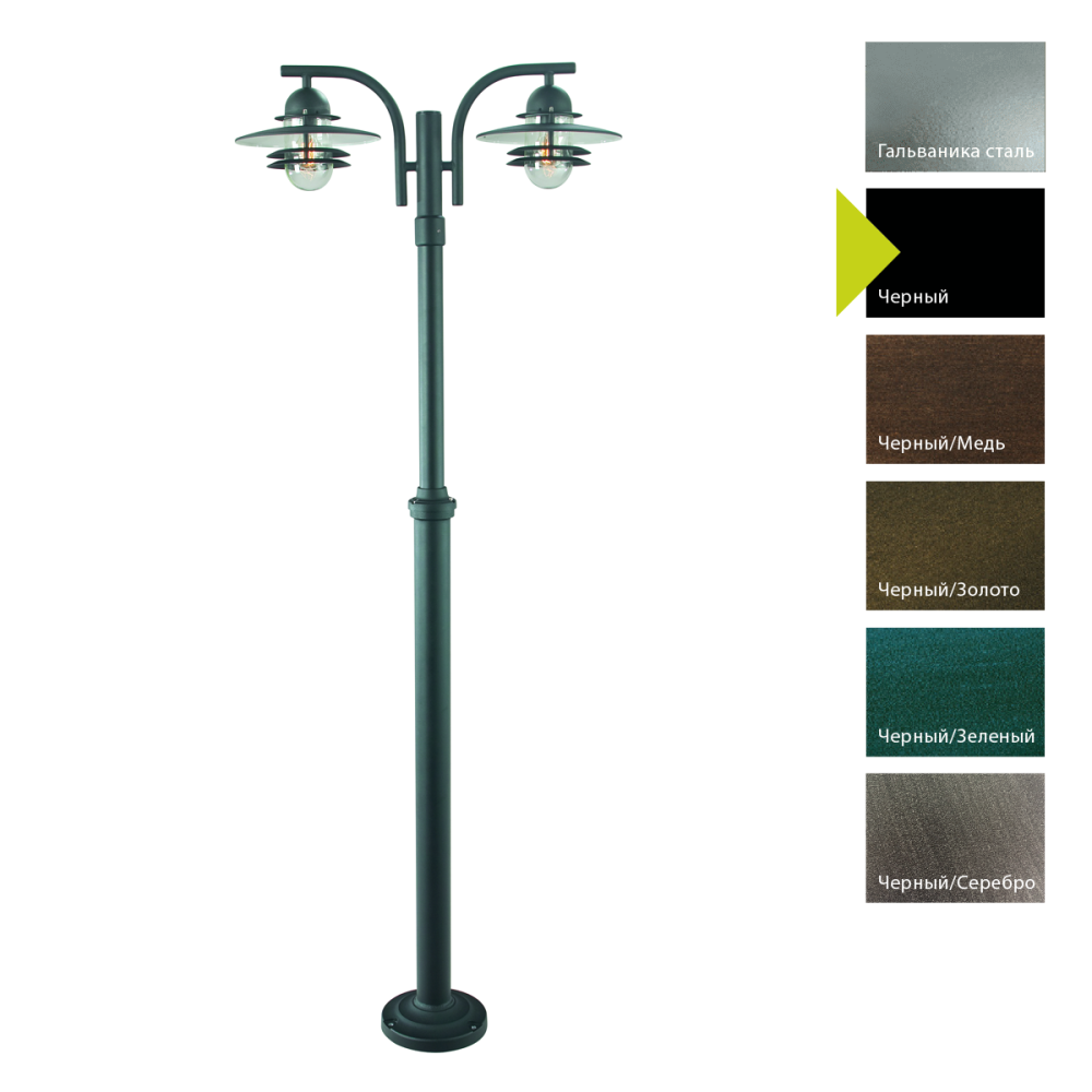 Фонарный столб 29*78*170-239 см, E27*9W, Natural Concepts Norlys Oslo CASSIE7, B (Черный)