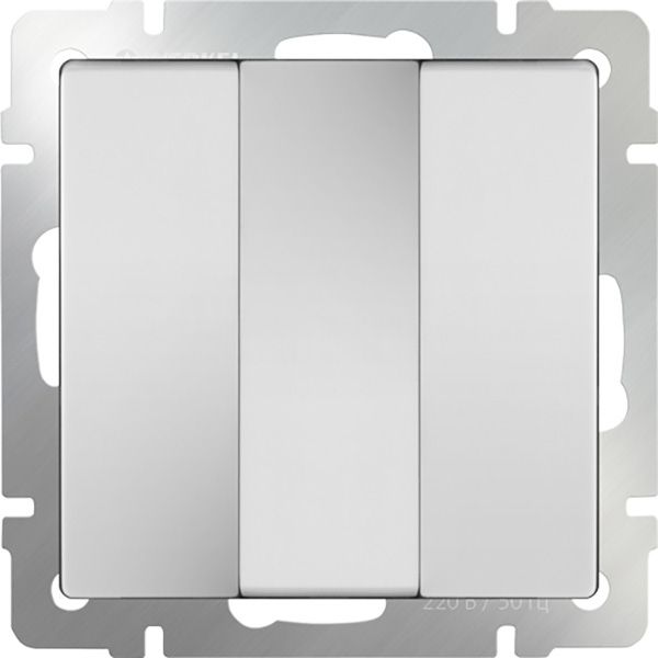 WL01-SW-3G / Выключатель трехклавишный (белый), 4690389073427