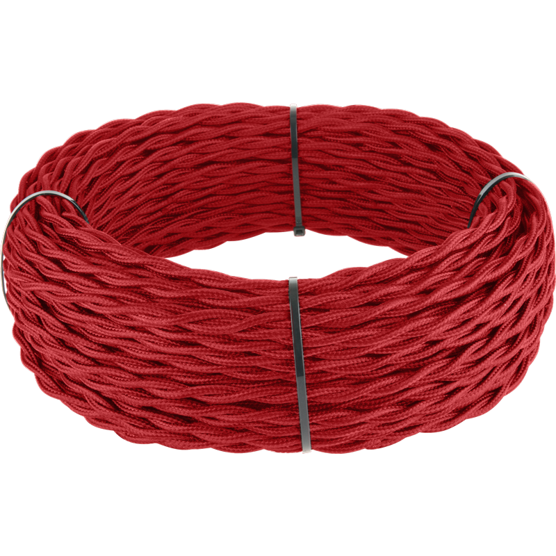 Ретро кабель витой  2х1,5  (красный) под заказ, a041895