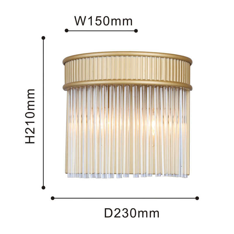 Бра 21 см, Favourite Turris 4200-2W, золото