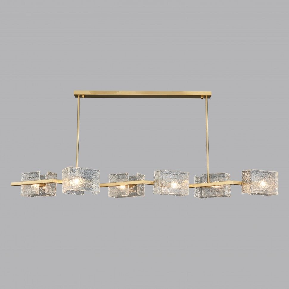 Подвесной светильник 155-110 см, 6*E14*240W, iLamp Dallas 2078-6L BR, Латунь