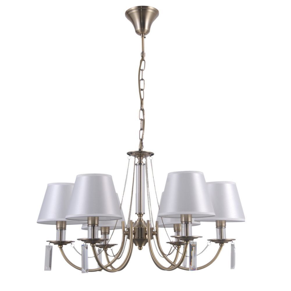 Люстра 65*65*80 см, 6*E14 Gerhort G11095/6AB WT, Античная бронза;Прозрачный