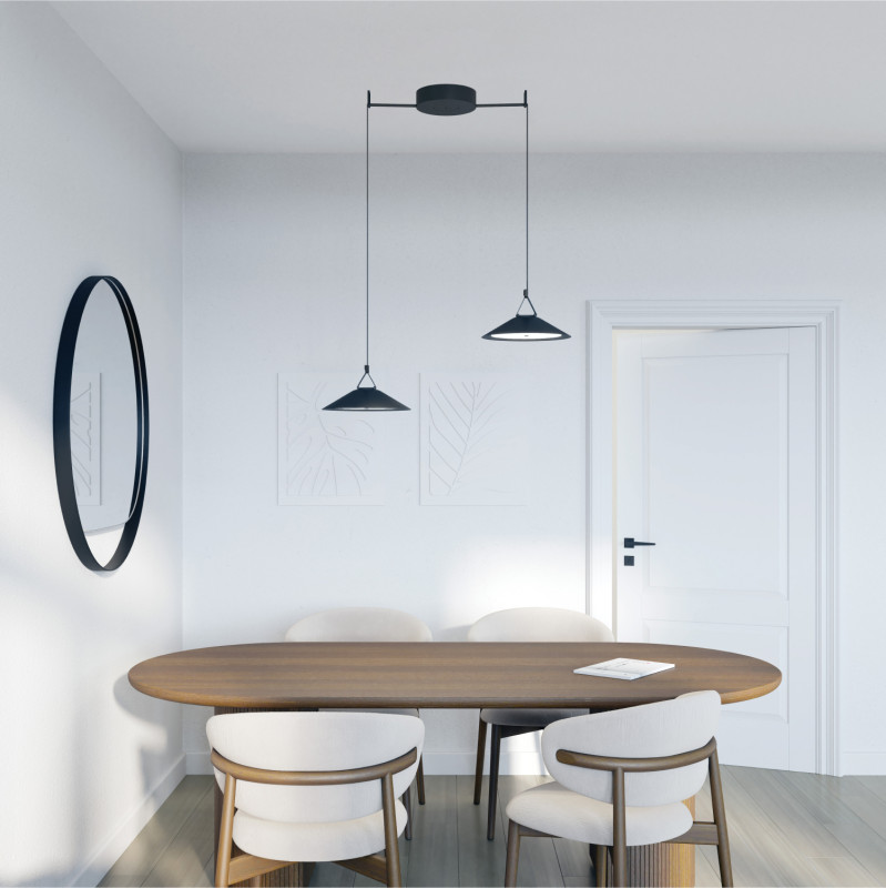 Светильник на шине 30*7,1 см, LED * 20W, 4000K, Denkirs Belty Flow DK5564-BK, черный