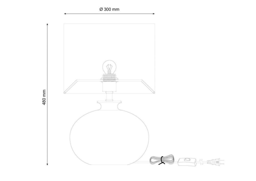 Настольная лампа *30* см, 1*E27*60W, Lucia Tucci Harrods Harrods T931.1, синий