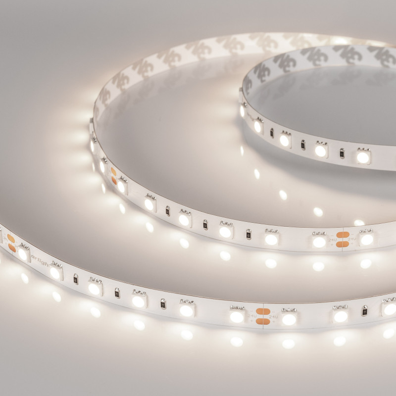 Лента RT-B60-10mm 24V Day4000 (14.4 W/m, IP20, 5060, 5m) (Arlight, Открытый) 011571(2). Цена указана за 5 метров. Продается кратно 5 метрам.
