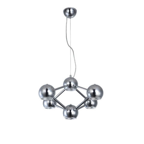 Подвесная люстра  61*160 см, 6*E14 хром, серебро Vele Luce Azore VL5173P06