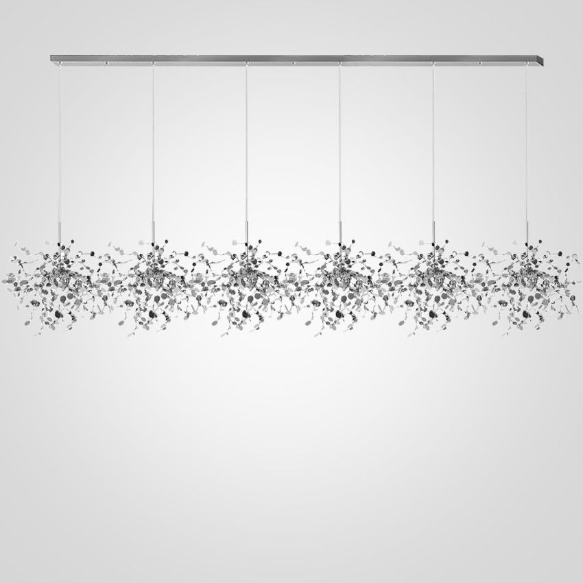 Подвесной светильник Tezani Argent Suspension Linear 6L 210 210*40*40 см, 18*G9*40W, ImperiumLoft 40.1444-6, Хром