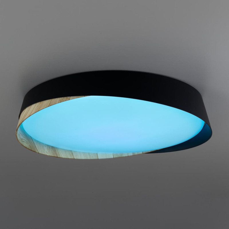 Светильник 42 см, 48W, 3000-5500K с пультом Citilux CL754351G BONNY Черный+Клен LED